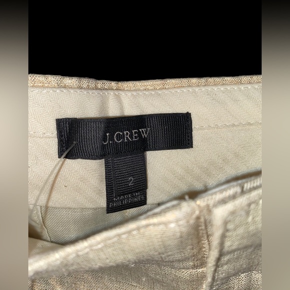 Vintage J . Crew woman metallic career pants size 2 new with tags - Picture 9 of 11